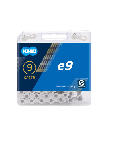 Ланцюг КМС е9-Т 1/2x11/128x122L, срібинй/срібний, 9 шв.