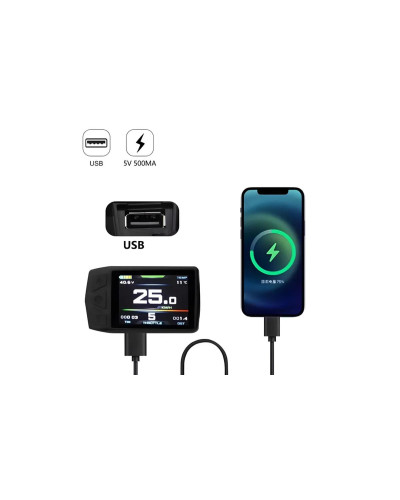 Дисплей Kunteng KT-TF01U 24, 36, 48V (USB)