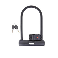 Замок U-Lock PY 6168 на ключі 127мм*229мм чорний з жовтим