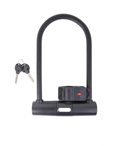 Замок U-Lock PY 6168 на ключі 127мм*229мм чорний з жовтим