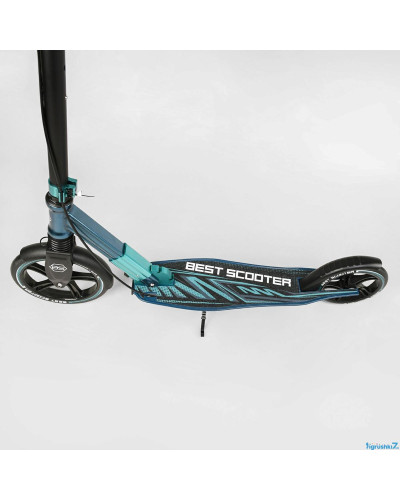 Самокат алюмінієвий "Best Scooter" 43685 колеса PU, ФАРА, затискач керма, d передніх коліс - 230мм, d задніх коліс 200мм, 1 амортизатор передній