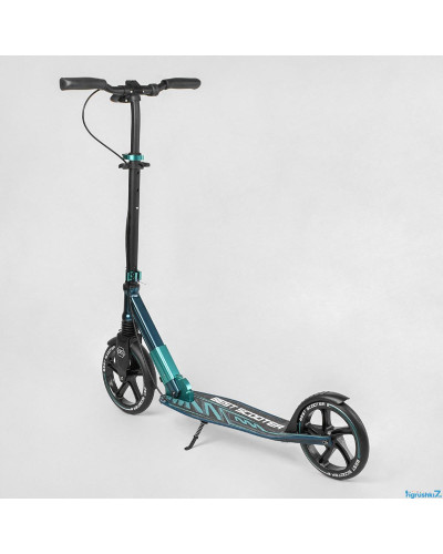 Самокат алюмінієвий "Best Scooter" 43685 колеса PU, ФАРА, затискач керма, d передніх коліс - 230мм, d задніх коліс 200мм, 1 амортизатор передній