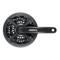 Комплект шатунів ONRIDE Trio 810P, під квадрат, 170 мм, 22-32-42Т, на 8/7/6 шв., чорний