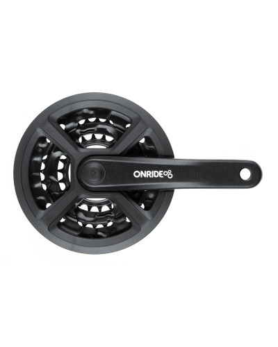 Комплект шатунів ONRIDE Trio 810P, під квадрат, 170 мм, 22-32-42Т, на 8/7/6 шв., чорний