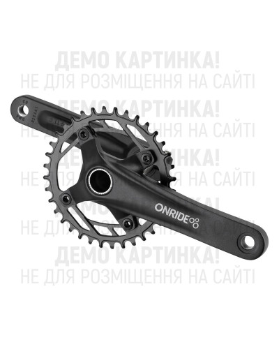 Шатуни ONRIDE Solo Pro 1110, під Hollowtech, 170 мм, 34Т BCD: 104/76 мм, на 11/10/9 шв., чорний