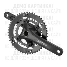 Шатуни ONRIDE Duet Pro 1110, під Hollowtech, 170 мм, 32-48Т BCD: 110/80 мм, на 11/10 шв., чорний