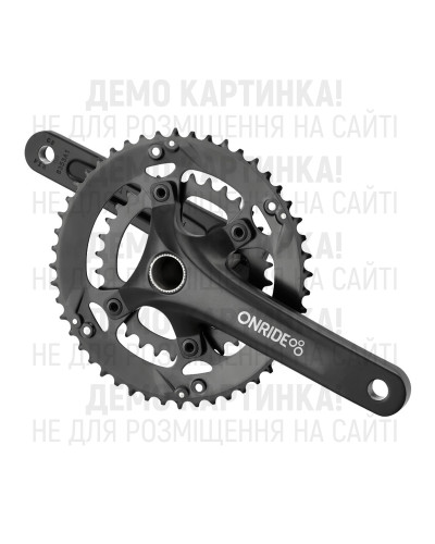 Шатуни ONRIDE Duet Pro 1110, під Hollowtech, 170 мм, 32-48Т BCD: 110/80 мм, на 11/10 шв., чорний