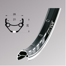 Обід Remerx HIT 21 RX 4521, 26'', 559x21, 32 отв., AV, пістонований, чорний анодований, V-Br, CNC