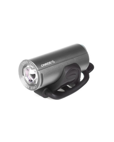 Велосипедна фара ONRIDE Cub сріблястий (200 lm, 700 mAh, Type-C), алюмінієва