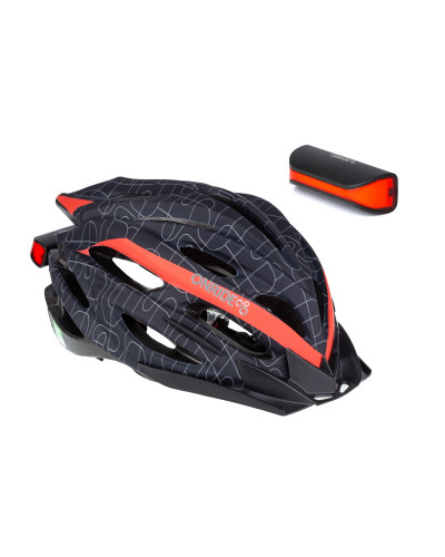 Шолом ONRIDE Grip чорний/червоний M (55-58 см) + Мигалка ONRIDE Slit