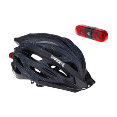 Шолом ONRIDE Grip чорний M (55-58 см) + Мигалка ONRIDE Row