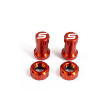 Набір Stan's Tubeless Valve Color Kit, ковпачок + гайка, помаранчевий, пара