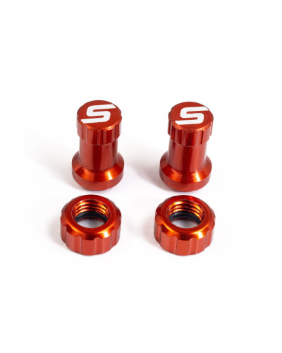 Набір Stan's Tubeless Valve Color Kit, ковпачок + гайка, помаранчевий, пара