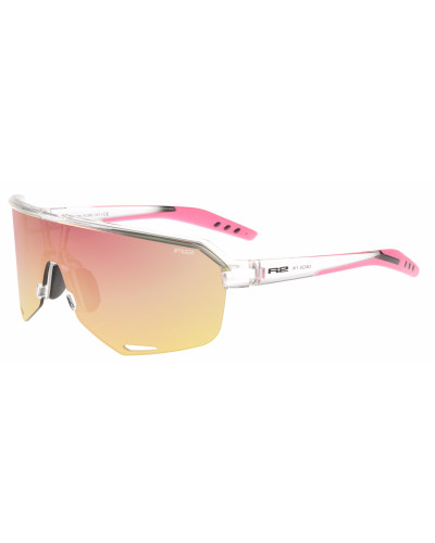 Окуляри R2 FLUKE clear-black-pink (PC), лінза brown, покриття pink revo, кат. 2