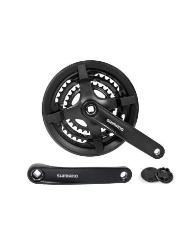 Шатун Алюмiнiй L175мм 24-34-42Т під квадрат чорний SHIMANO FC-TY301
