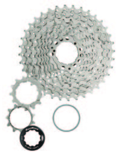 Касета SunRace CSMS1 TAV X, 10 швидкостей, 11-34T, Silver