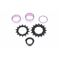 Набір FireEye для Singlespeed SSK з двома зірками 14/16T рожевий