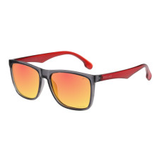 Окуляри Relax Alburry сірі глянцеві, лінза smoke (Polarized TAC 1,1 mm), black red revo, кат. 3