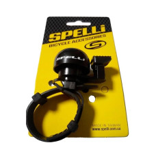 Дзвінок велосипедний Spelli SBL-709 Чорний на гумовій стяжці