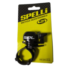 Дзвінок велосипедний Spelli SBL-709 Чорний на гумовій стяжці