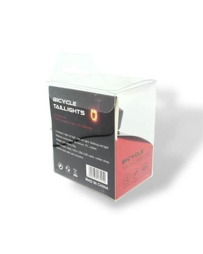 Ліхтар задній AU137 червоний 70LM, акум.300mAh, USB