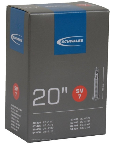 Камера Schwalbe AV 7 Standart 20" (40/62-406) AV 40мм AGV OEM