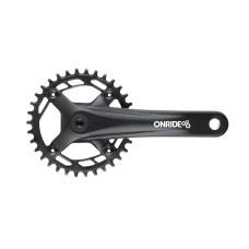 Комплект шатунів ONRIDE Solo 1110, під квадрат, 170 мм, 34Т BCD: 104 мм, на 11/10/9 шв., чорний