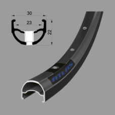Обід Remerx ATLAS, 20'', 406x23, 36 отв., AV, подвійно пістонований, чорний анодований, E-Bike