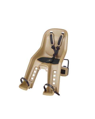 Дитяче крісло переднє POLISPORT Bubbly Mini Plus FF на підсідельну трубу, 9-15 кг, золоте
