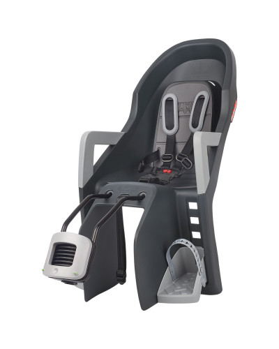 Дитяче крісло заднє POLISPORT Guppy Maxi+ FF на підсідельну трубу, 9-22 кг, сіре
