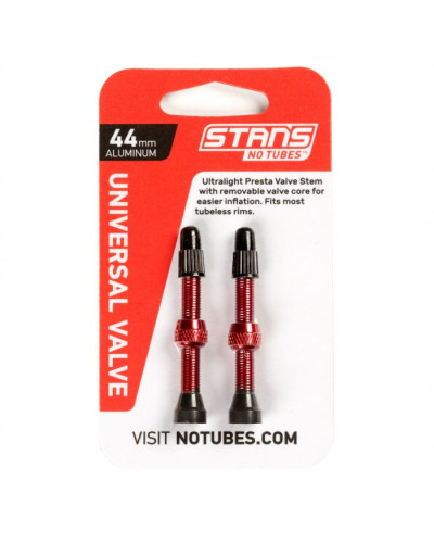 Безкамерний ніпель Stan's Notubes FV 44мм (2шт на блістері) червоні