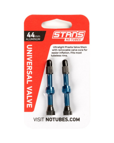 Безкамерний ніпель Stan's Notubes FV 44мм (2шт на блістері) блакитні