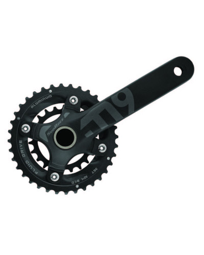Шатуни Sunrace M966 під Hollowtech (вісь 24мм), на 9 шв., 36-22T, 175мм, з кареткою BBM97