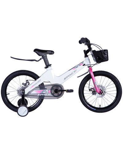 Велосипед MG 18" SPACE KID MOON DD рама-10" білий 2024 крило пер., крило зад., корзина