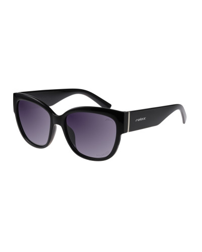 Окуляри Relax Flora чорні глянцеві, лінза smoke (Polarized TAC 1,1 mm), кат. 3