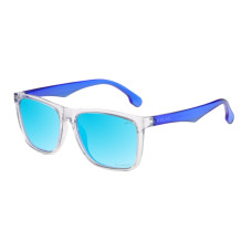 Окуляри Relax Alburry кристальні глянцеві, лінза smoke (Polarized TAC 1,1 mm), ice blue revo, кат. 3