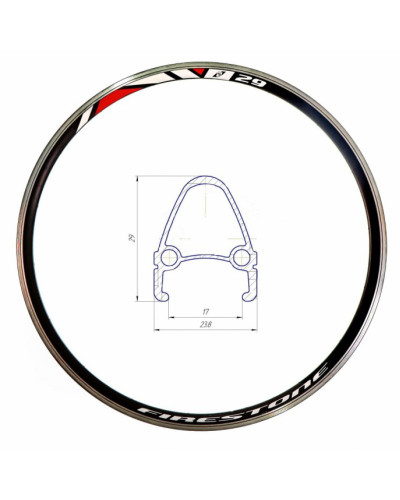 Обід 26" AL 32H 14G двост. з проточкою HLQC-04 під Vbr чорн.