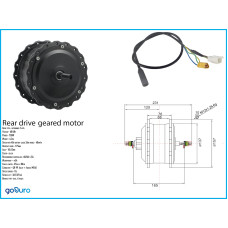 Мотор на фетбайк задній редукторний 750w fat rear geared RG075C/175/410JC