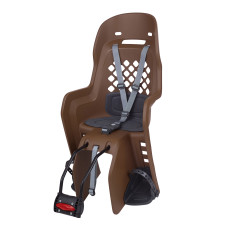Дитяче крісло заднє POLISPORT Joy FF на підсідельну трубу, 9-22 кг, коричневе