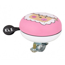 Дзвоник дитячий на кермо KLS Bell Kiddie Баранчик, діаметр кріплення 22 - 25 мм, біло-рожевий