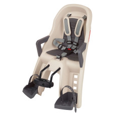 Дитяче крісло переднє POLISPORT Guppy Mini+ FHT на рульову трубу, 9-15 кг, кремове