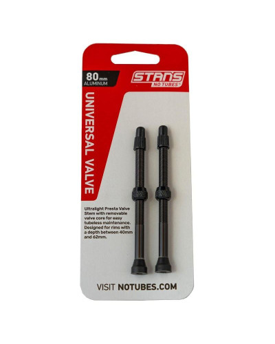 Безкамерний ніпель Stan's Notubes FV 80мм (2шт на блістері) чорні