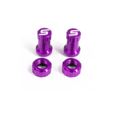 Набір Stan's Tubeless Valve Color Kit, ковпачок + гайка, фіолетовий, пара