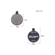 Колодки гальмiвнi полуметал пiд дисковi гальма DUST DS-11S 
Пiдходить пiд дисковi гальма Alhonga, ZOOM DB250/350/450/550