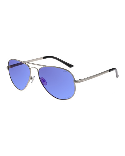 Окуляри Relax Drago срібні матові, лінза smoke (Polarized TAC 1,0 mm ), blue revo, кат. 3