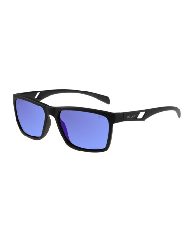Окуляри Relax Orange чорні матові, лінза smoke (Polarized TAC 1,1 mm), blue  revo, кат. 3