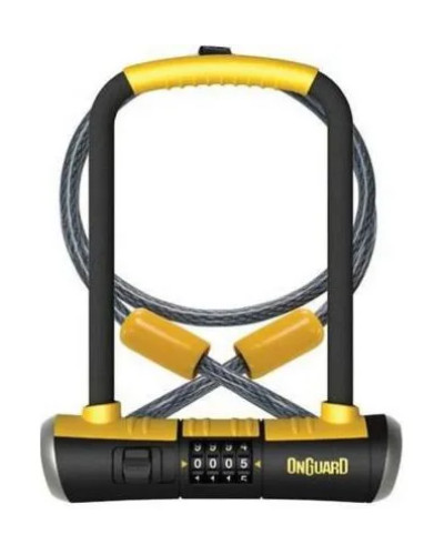 Замок U-подібний Onguard COMBO Mini DT розмір скоби 90 x 140мм, товщина 13мм + кабель 120см х 10мм, поворотне кріплення на раму, кодовий на 4 цифри