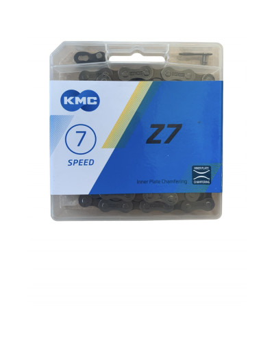 Ланцюг 7 KMC Z7 Gray/Brown 114 ланок з замком в боксі