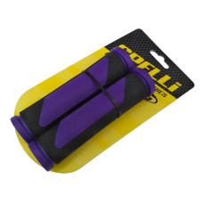 Гріпси SPELLI SBG-692, двокольорові Чорні з Фіолетовим ,прямі, двофактурні :  в крапинку зі смужками ,круглі, довж 125 мм, комплект 2 шт., в упаковці
