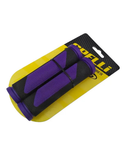 Гріпси SPELLI SBG-692, двокольорові Чорні з Фіолетовим ,прямі, двофактурні :  в крапинку зі смужками ,круглі, довж 125 мм, комплект 2 шт., в упаковці